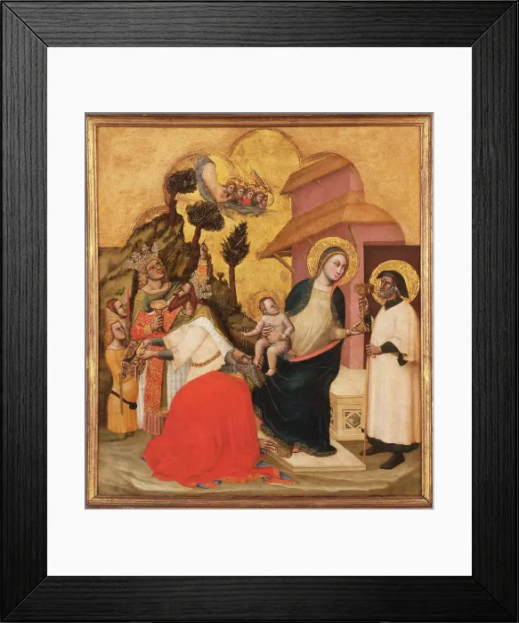 Framed Print : The Adoration of the Magi, 14th century. Creator: Simone dei Crocefissi (Betw. 1355-1399) Framed Print : The Adoration of the Magi, 14th century. Creator: Simone dei Crocefissi (Betw. 1355-1399)