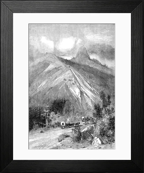 Framed Print : Picturesque America: Pilot Knob, Northern California, 1881. Creator: Henry Duff Linton Framed Print : Picturesque America: Pilot Knob, Northern California, 1881. Creator: Henry Duff Linton