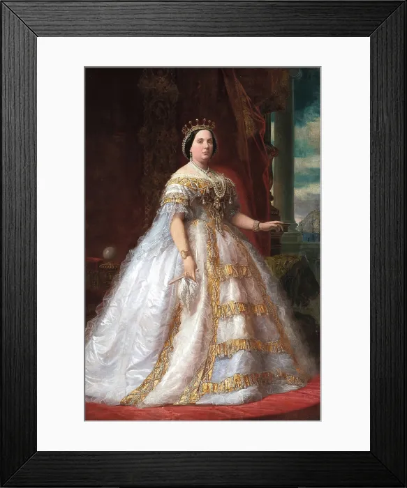 Framed Print : Portrait of Isabella II of Spain (1830-1904), c1860. Creator: Madrazo y Kuntz, Federico de (1815-1894) Framed Print : Portrait of Isabella II of Spain (1830-1904), c1860. Creator: Madrazo y Kuntz, Federico de (1815-1894)