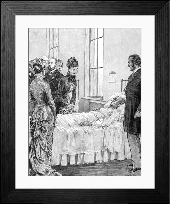 Framed Print : Opening the Marylebone Infirmary at Notting-Hill: the Princess of Wales visiting the patients, 1881. Creator: William James Palmer Framed Print : Opening the Marylebone Infirmary at Notting-Hill: the Princess of Wales visiting the patients, 1881. Creator: William James Palmer