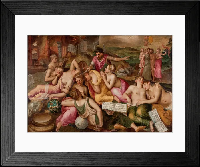 Framed Print : The Awakening of the Arts, c1590. Creator: Floris, Frans, the Elder (1519-1570) Framed Print : The Awakening of the Arts, c1590. Creator: Floris, Frans, the Elder (1519-1570)