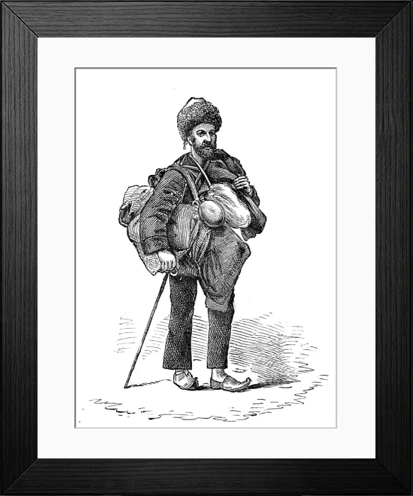 Framed Print : Jorgi, Mr. Suter's servant, carrying their bedding and provisions, 1881. Creator: Unknown. Jorgi, Mr. Suter's servant, carrying their bedding and provisions, 1881. Creator: Unknown Framed Print : Jorgi, Mr. Suter's servant, carrying their bedding and provisions, 1881. Creator: Unknown. Jorgi, Mr. Suter's servant, carrying their bedding and provisions, 1881. Creator: Unknown