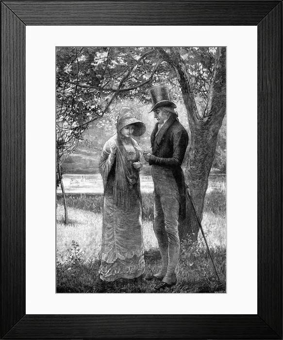 Framed Print : Her First Offer, by E. F. Brewtnall, 1881. Creator: W. I. Mosses Framed Print : Her First Offer, by E. F. Brewtnall, 1881. Creator: W. I. Mosses