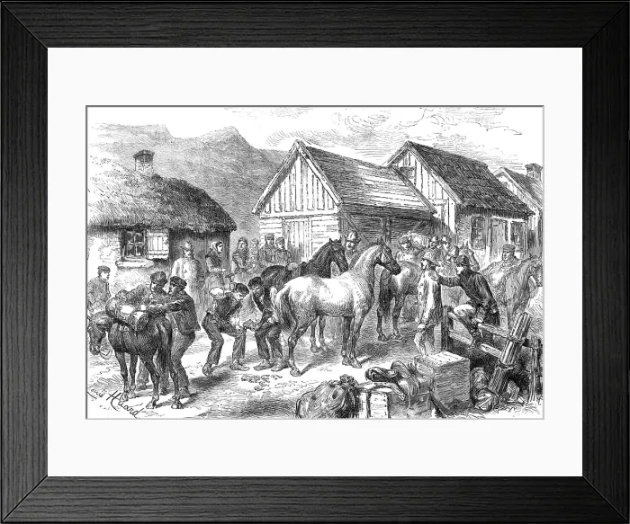 Framed Print : The tourist in high latitudes: starting for the geysirs in Iceland, 1881. Creator: Unknown Framed Print : The tourist in high latitudes: starting for the geysirs in Iceland, 1881. Creator: Unknown