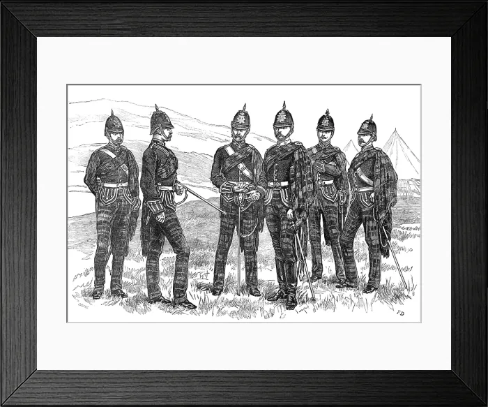 Framed Print : Review of the Scottish Volunteers: officers of the 1st Aberdeenshire Rifle Volunteers, 1881. Creator: Unknown Framed Print : Review of the Scottish Volunteers: officers of the 1st Aberdeenshire Rifle Volunteers, 1881. Creator: Unknown