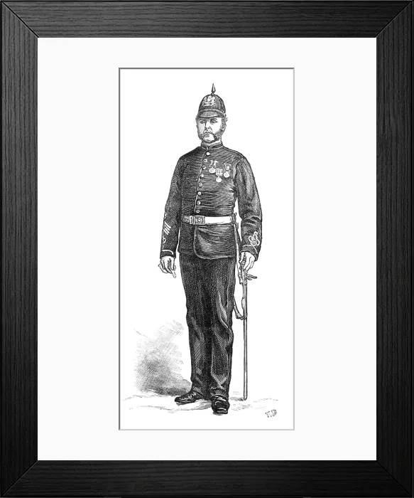 Framed Print : The Scottish Volunteers: Sergeant-Major, Forfarshire Artillery, 1881. Creator: Unknown