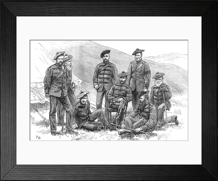 Framed Print : The Scottish Volunteers: Border Rifles - group of officers (Undress), 1881. Creator: Unknown Framed Print : The Scottish Volunteers: Border Rifles - group of officers (Undress), 1881. Creator: Unknown