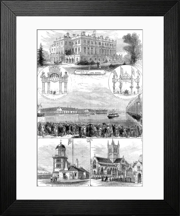 Framed Print : Visit of the Prince and Princess of Wales to Liverpool, 1881. Creator: Unknown Framed Print : Visit of the Prince and Princess of Wales to Liverpool, 1881. Creator: Unknown