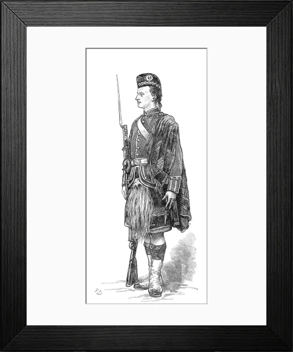 Framed Print : The Scottish Volunteers: 1st Sutherland (Sutherland Highland), 1881. Creator: Unknown Framed Print : The Scottish Volunteers: 1st Sutherland (Sutherland Highland), 1881. Creator: Unknown