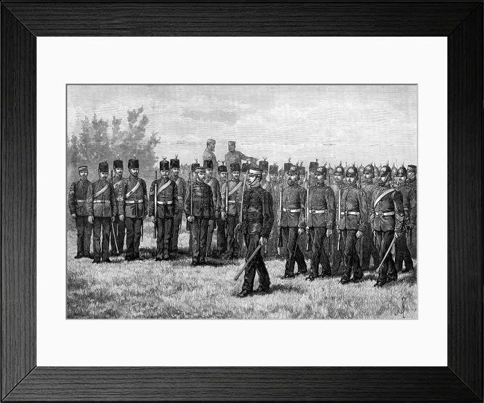 Framed Print : The Royal Visit to Edinburgh: Scottish Engineer Volunteers, 1881. Creator: W. I. Mosses Framed Print : The Royal Visit to Edinburgh: Scottish Engineer Volunteers, 1881. Creator: W. I. Mosses