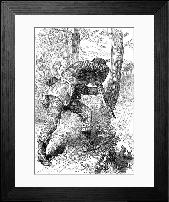 Framed Print : The Royal Visit to Edinburgh: The Scottish Volunteers - Skirmishing Practice, 1881. Creator: Unknown Framed Print : The Royal Visit to Edinburgh: The Scottish Volunteers - Skirmishing Practice, 1881. Creator: Unknown