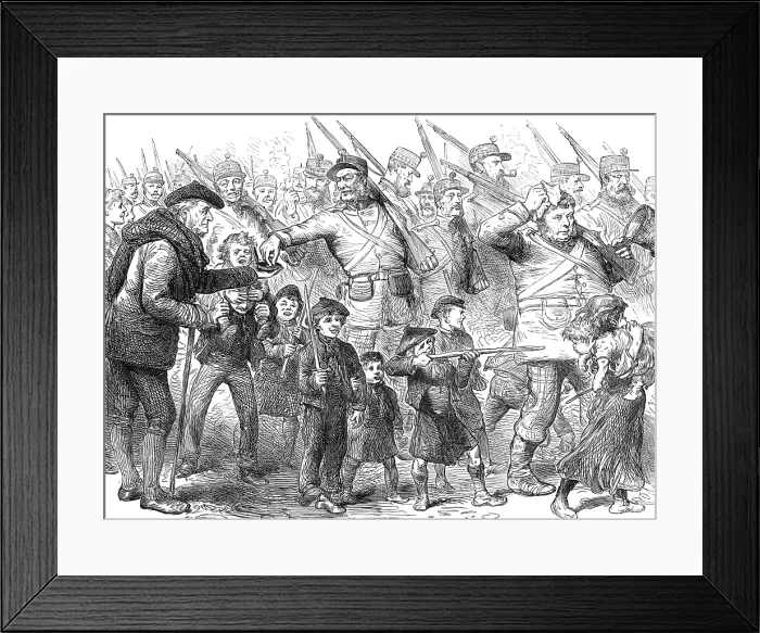 Framed Print : The Royal Visit to Edinburgh: The Scottish Volunteers - The March-Out, 1881. Creator: Unknown Framed Print : The Royal Visit to Edinburgh: The Scottish Volunteers - The March-Out, 1881. Creator: Unknown