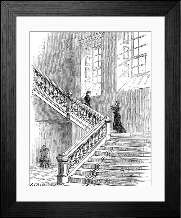 Framed Print : The Royal Visit to Edinburgh: Staircase, Holyrood Palace, 1881. Creator: Unknown Framed Print : The Royal Visit to Edinburgh: Staircase, Holyrood Palace, 1881. Creator: Unknown