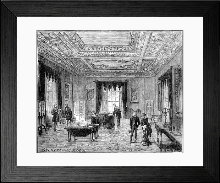 Framed Print : The Royal Visit to Edinburgh: Secretary's Room, Holyrood Palace, 1881. Creator: Unknown. The Royal Visit to Edinburgh: Secretary's Room, Holyrood Palace, 1881. Creator: Unknown Framed Print : The Royal Visit to Edinburgh: Secretary's Room, Holyrood Palace, 1881. Creator: Unknown. The Royal Visit to Edinburgh: Secretary's Room, Holyrood Palace, 1881. Creator: Unknown