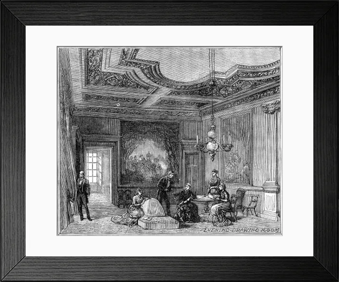 Framed Print : The Royal Visit to Edinburgh: Evening Drawing Room, Holyrood Palace, 1881. Creator: Unknown Framed Print : The Royal Visit to Edinburgh: Evening Drawing Room, Holyrood Palace, 1881. Creator: Unknown