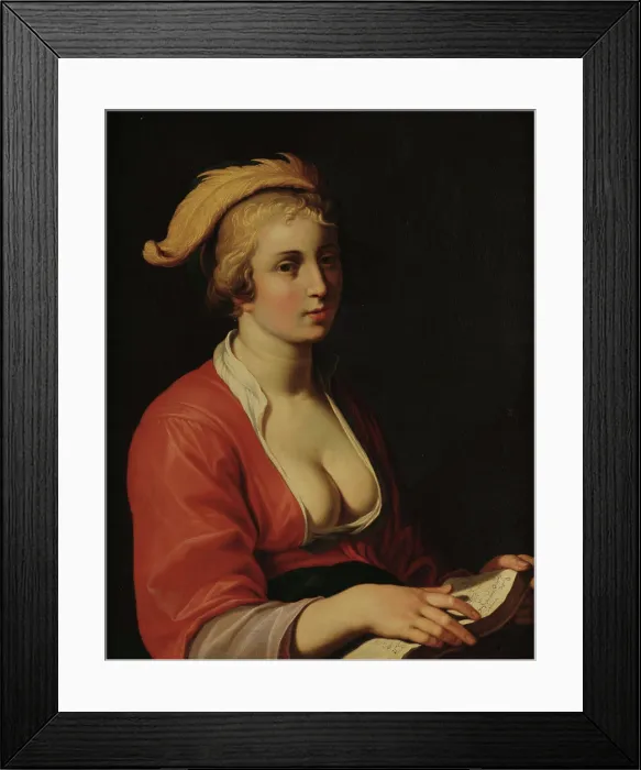 Framed Print : Young Woman with a Book, 1630-1635. Creator: Bloemaert, Hendrick (1601 / 02-1672) Framed Print : Young Woman with a Book, 1630-1635. Creator: Bloemaert, Hendrick (1601 / 02-1672)