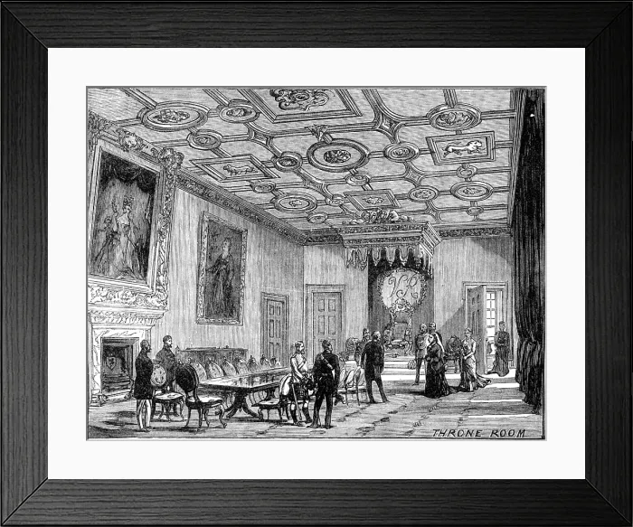 Framed Print : The Royal Visit to Edinburgh: Throne Room, Holyrood Palace, 1881. Creator: Unknown Framed Print : The Royal Visit to Edinburgh: Throne Room, Holyrood Palace, 1881. Creator: Unknown