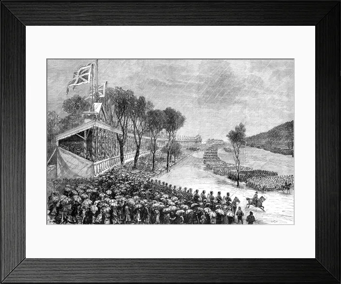 Framed Print : The Royal Review of Scottish Volunteers at Edinburgh: the Grand Stand, 1881. Creator: Unknown Framed Print : The Royal Review of Scottish Volunteers at Edinburgh: the Grand Stand, 1881. Creator: Unknown