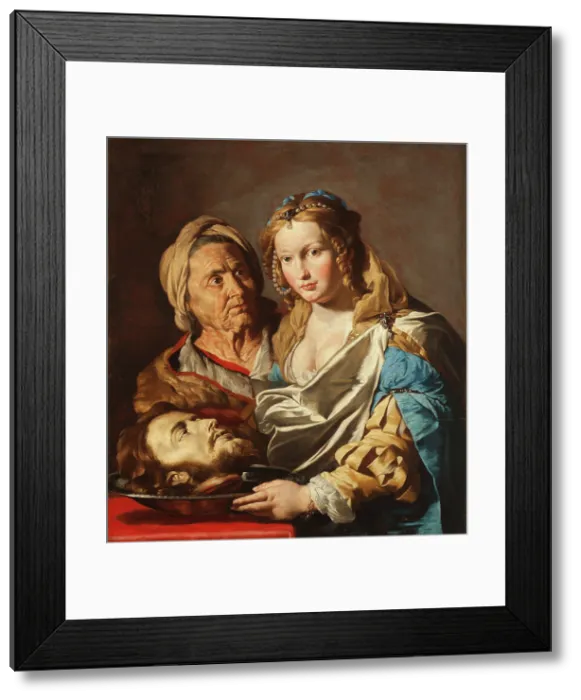 Framed Print : Salome with the Head of John the Baptist, First Half of 17th century. Creator: Stomer, Matthias (ca.1600-after 1650) Framed Print : Salome with the Head of John the Baptist, First Half of 17th century. Creator: Stomer, Matthias (ca.1600-after 1650)