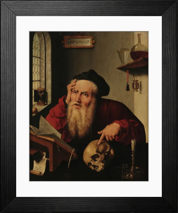 Framed Print : Saint Jerome in his Cell, after 1440. Creator: Cleve, Joos van (ca. 1485-1540) Framed Print : Saint Jerome in his Cell, after 1440. Creator: Cleve, Joos van (ca. 1485-1540)