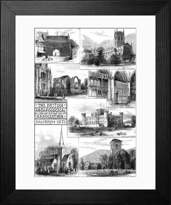 Framed Print : Places visited by the British Archaeological Association, 1881. Creator: Unknown Framed Print : Places visited by the British Archaeological Association, 1881. Creator: Unknown