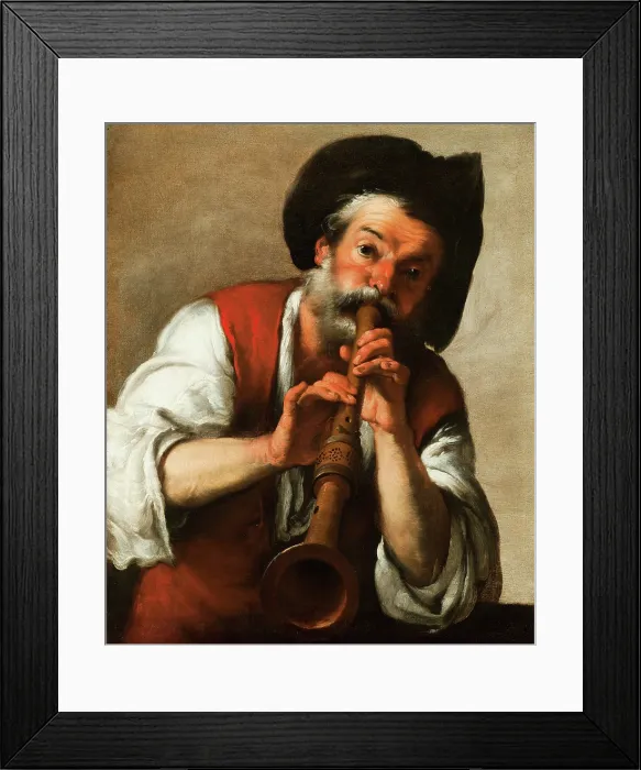 Framed Print : The Flute Player, c1620. Creator: Strozzi, Bernardo (1581-1644) Framed Print : The Flute Player, c1620. Creator: Strozzi, Bernardo (1581-1644)