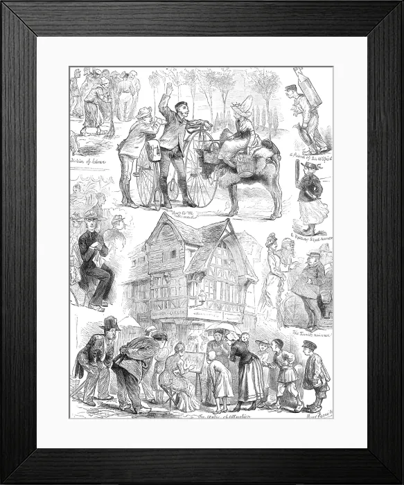 Framed Print : The Tourist in Normandy, 1881. Creator: Unknown Framed Print : The Tourist in Normandy, 1881. Creator: Unknown