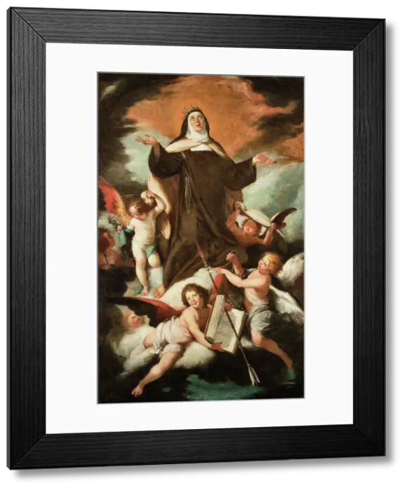 Framed Print : Saint Theresa in Glory, 1620s. Creator: Strozzi, Bernardo (1581-1644) Framed Print : Saint Theresa in Glory, 1620s. Creator: Strozzi, Bernardo (1581-1644)