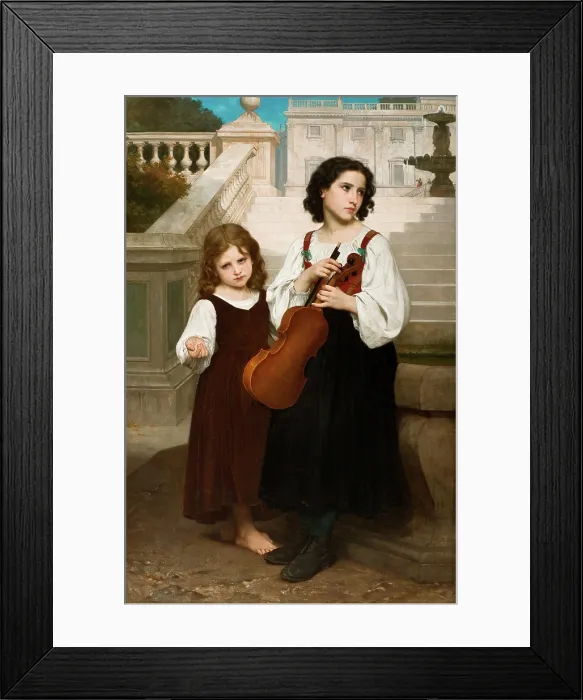 Framed Print : Far from Home, 1868. Creator: Bouguereau, William-Adolphe (1825-1905) Framed Print : Far from Home, 1868. Creator: Bouguereau, William-Adolphe (1825-1905)