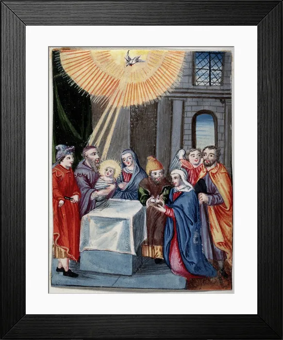 Framed Print : The presentation of Jesus at the Temple. Creator: Unknown Framed Print : The presentation of Jesus at the Temple. Creator: Unknown