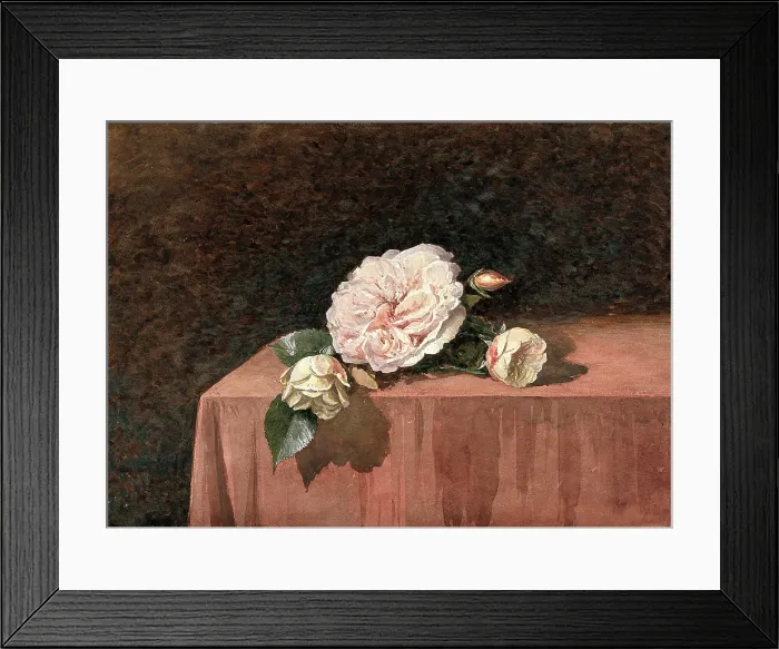 Framed Print : Rose flowers on a table. Creator: Unknown Framed Print : Rose flowers on a table. Creator: Unknown