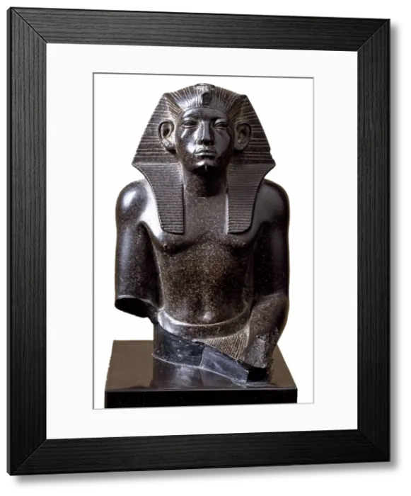 Framed Print : Statue of the Pharaoh Amenemhat III, 19th century BC. Creator: Ancient Egypt Framed Print : Statue of the Pharaoh Amenemhat III, 19th century BC. Creator: Ancient Egypt