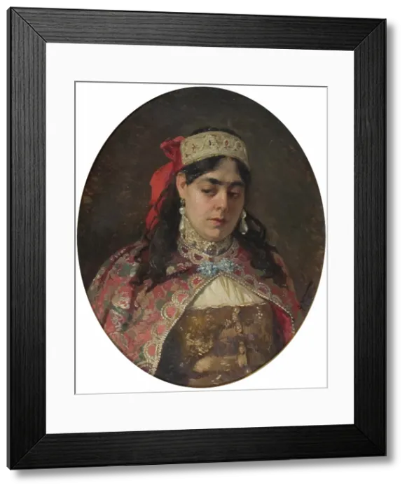 Framed Print : Portrait of the regent Sophia Alekseyevna (1657-1704). Creator: Makovsky, Konstantin Yegorovich (1839-1915) Framed Print : Portrait of the regent Sophia Alekseyevna (1657-1704). Creator: Makovsky, Konstantin Yegorovich (1839-1915)