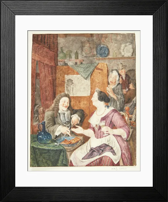 Framed Print : The Love Affair, Second Half of the 17th century. Creator: Brakenburgh, Richard (1650-1702) Framed Print : The Love Affair, Second Half of the 17th century. Creator: Brakenburgh, Richard (1650-1702)