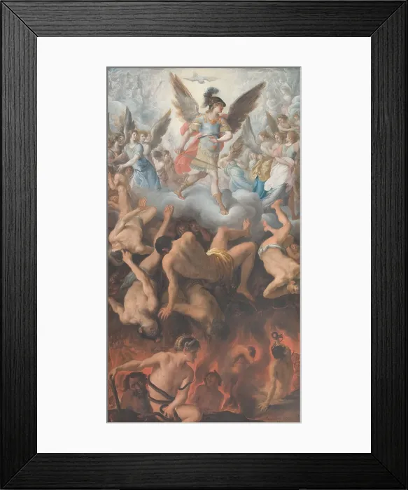 Framed Print : The Fall of the Rebel Angels, 1605. Creator: Caxes, Eugenio (1574-1634) Framed Print : The Fall of the Rebel Angels, 1605. Creator: Caxes, Eugenio (1574-1634)