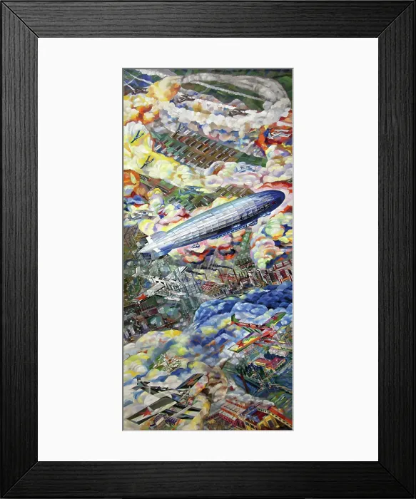 Framed Print : Dirigible, 1933. Creator: Kuptsov, Vasili Vasilyevich (1899-1935) Framed Print : Dirigible, 1933. Creator: Kuptsov, Vasili Vasilyevich (1899-1935)
