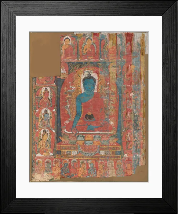 Framed Print : Bhaisajyaguru, the buddha of healing and medicine, 13th century. Creator: Tibetan culture Framed Print : Bhaisajyaguru, the buddha of healing and medicine, 13th century. Creator: Tibetan culture