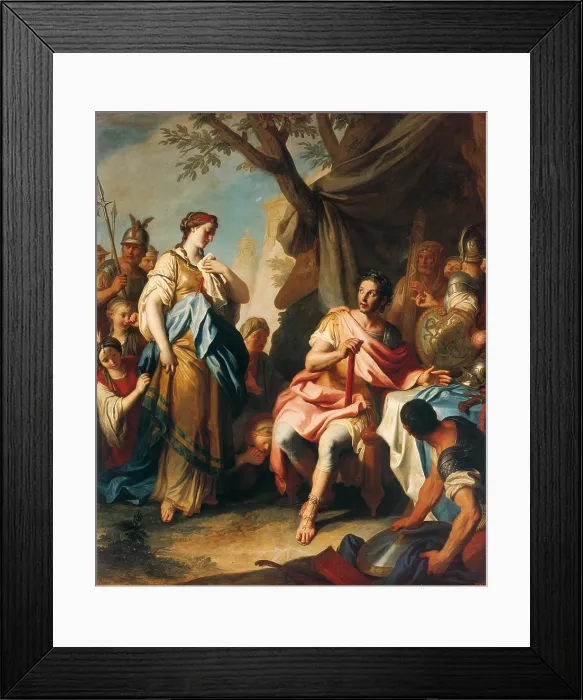 Framed Print : Alexander the Great and Roxana, 1756. Creator: Rotari, Pietro Antonio (1707-1762) Framed Print : Alexander the Great and Roxana, 1756. Creator: Rotari, Pietro Antonio (1707-1762)