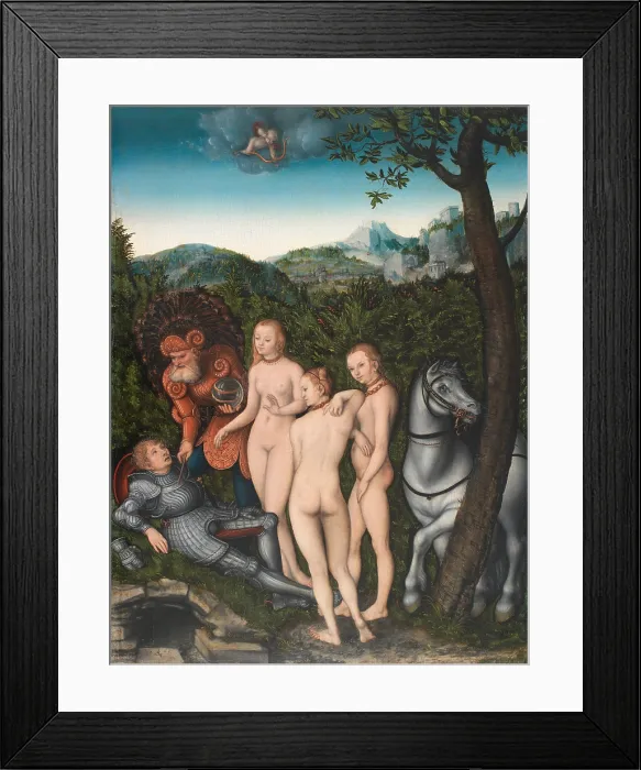 Framed Print : The Judgement of Paris, 1527. Creator: Cranach, Lucas, the Elder (1472-1553) Framed Print : The Judgement of Paris, 1527. Creator: Cranach, Lucas, the Elder (1472-1553)