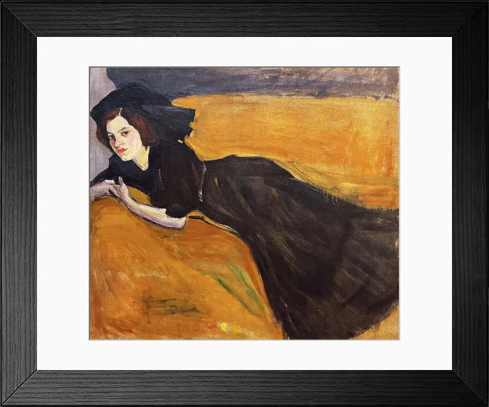 Framed Print : Portrait of a Young Woman, c1907. Creator: Rozanova, Olga Vladimirovna (1886-1918) Framed Print : Portrait of a Young Woman, c1907. Creator: Rozanova, Olga Vladimirovna (1886-1918)
