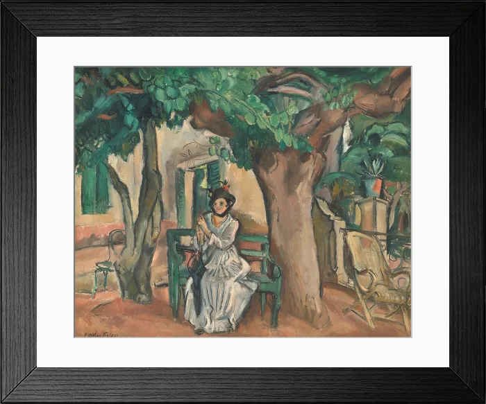 Framed Print : Lady on the Terrace (La dame sur la terrasse), 1914. Creator: Friesz, Achille-Emile-Othon (1879-1949) Framed Print : Lady on the Terrace (La dame sur la terrasse), 1914. Creator: Friesz, Achille-Emile-Othon (1879-1949)