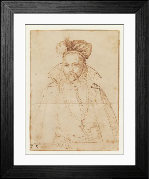 Framed Print : Portrait of Tycho Brahe (1546-1601). Creator: Gemperle, Tobias (1550-1587) Framed Print : Portrait of Tycho Brahe (1546-1601). Creator: Gemperle, Tobias (1550-1587)
