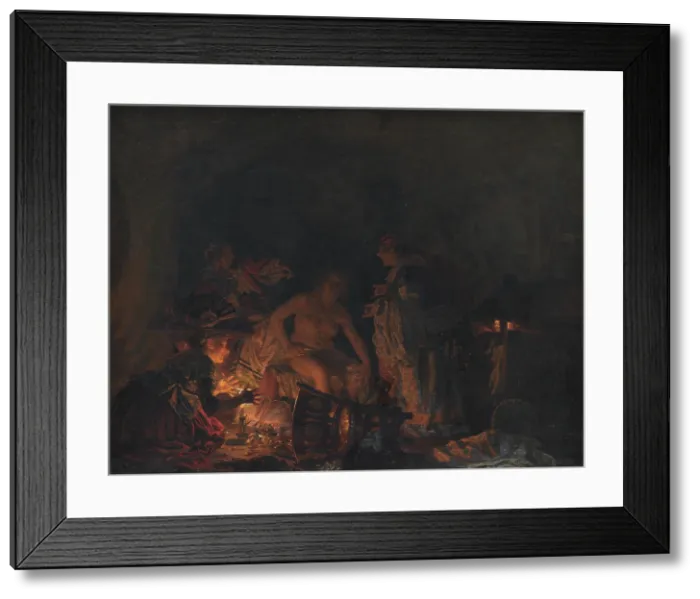 Framed Print : Leonora Christina Stripped and Searched in Prison, 1885. Creator: Zahrtmann, Kristian (1843-1917) Framed Print : Leonora Christina Stripped and Searched in Prison, 1885. Creator: Zahrtmann, Kristian (1843-1917)