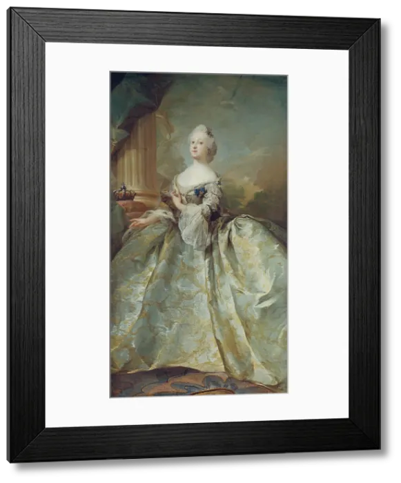 Framed Print : Portrait of Louise of Great Britain (1724-1751), Queen of Denmark, 1751. Creator: Pilo, Carl Gustaf (1711-1793) Framed Print : Portrait of Louise of Great Britain (1724-1751), Queen of Denmark, 1751. Creator: Pilo, Carl Gustaf (1711-1793)