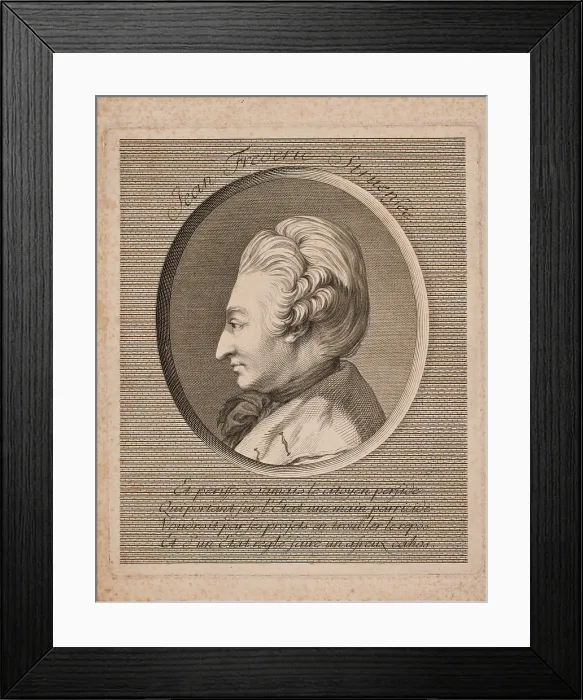 Framed Print : Portrait of Count Johann Friedrich Struensee (1737-1772), 1772. Creator: Preisler, Johan Martin (1715-1794) Framed Print : Portrait of Count Johann Friedrich Struensee (1737-1772), 1772. Creator: Preisler, Johan Martin (1715-1794)