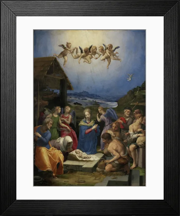 Framed Print : The Adoration of the Shepherds, 1539-1540. Creator: Bronzino, Agnolo (1503-1572) Framed Print : The Adoration of the Shepherds, 1539-1540. Creator: Bronzino, Agnolo (1503-1572)