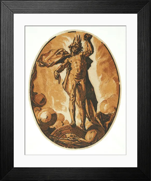 Framed Print : Helios, c1594. Creator: Goltzius, Hendrick (1558-1617) Framed Print : Helios, c1594. Creator: Goltzius, Hendrick (1558-1617)