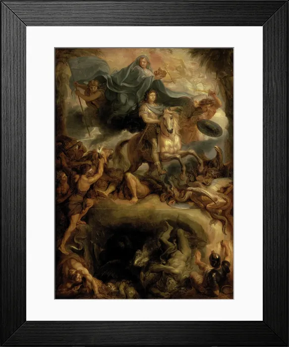 Framed Print : Apotheosis of Louis XIV, 17th century. Creator: Le Brun, Charles (1619-1690) Framed Print : Apotheosis of Louis XIV, 17th century. Creator: Le Brun, Charles (1619-1690)