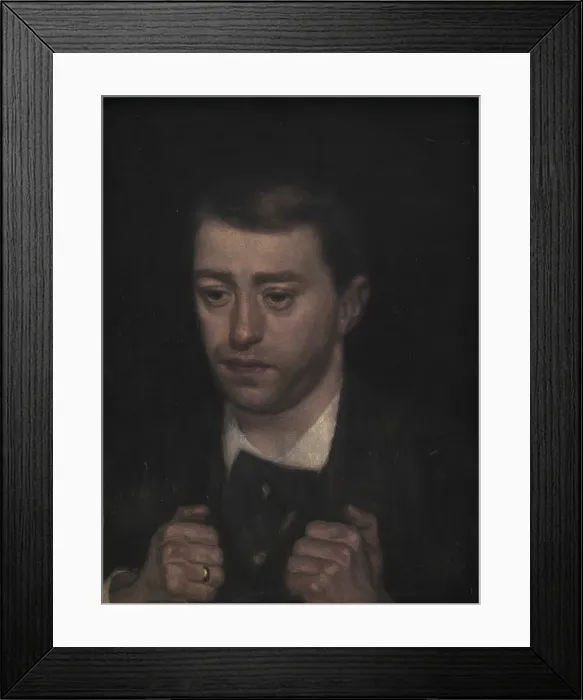 Framed Print : Portrait of the composer and violinist Fini Henriques (1867-1940), c1896. Creator: Hammershoi, Vilhelm (1864-1916) Framed Print : Portrait of the composer and violinist Fini Henriques (1867-1940), c1896. Creator: Hammershoi, Vilhelm (1864-1916)