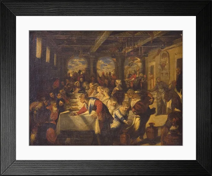 Framed Print : The Wedding Feast at Cana, Early 17th century. Creator: Rottenhammer, Johann (Hans), the Elder (1564-1625) Framed Print : The Wedding Feast at Cana, Early 17th century. Creator: Rottenhammer, Johann (Hans), the Elder (1564-1625)